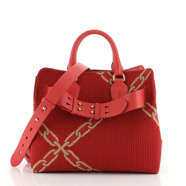 Burberry Marais Medium Red Fabric Tote