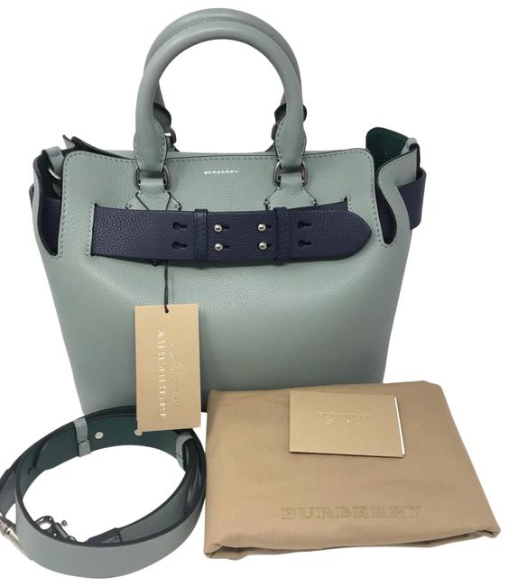 Burberry Marais Small Belt GreyBlue Leather Tote