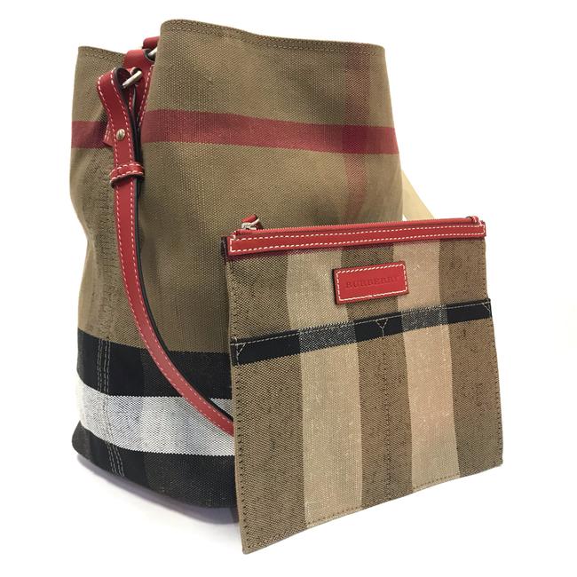 Burberry Medium Ashby Red Tote
