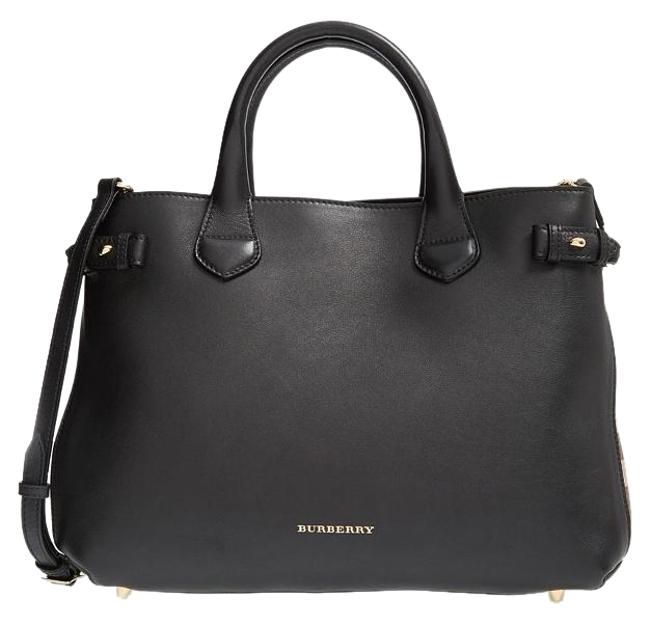 Burberry Medium Banner House Check Leather Tote