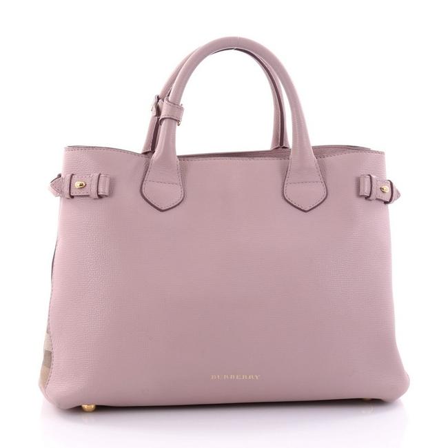 Burberry Medium Banner Light Pink Leather Tote