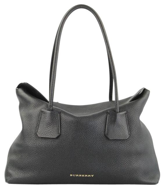 Burberry Medium Baynard Black Leather Tote