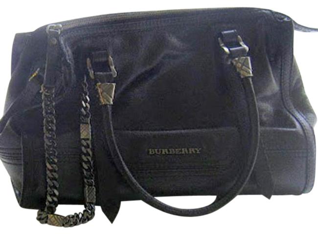 Burberry Medium Chain Black Leather Tote