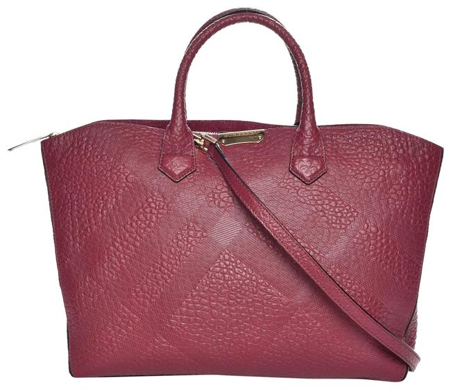 Burberry Medium Dewsbury Dark plum Pink Leather Tote