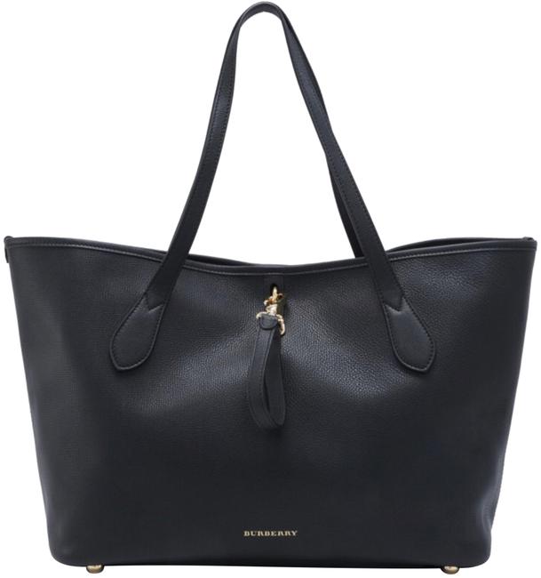 Burberry Medium Honey Brook Black Leather Tote