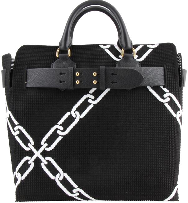 Burberry Belt Bag Medium Knitted Link Black Polyester Tote