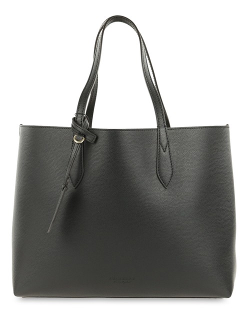 Burberry Medium Lavenby Reverse Black Leather Tote