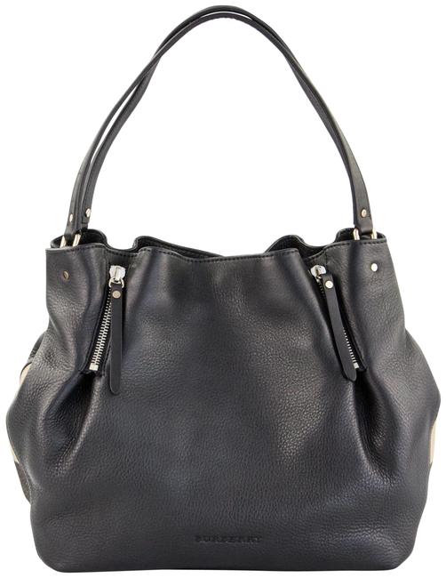 Burberry Medium Maidenstone Black Leather Tote