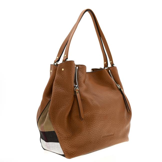 Burberry Medium Maidstone Brown Leather Tote