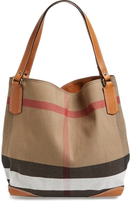 Burberry Medium Maidstone Canvas Tan Tote