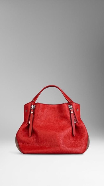 Burberry Medium Maidstone Leather Red Tote