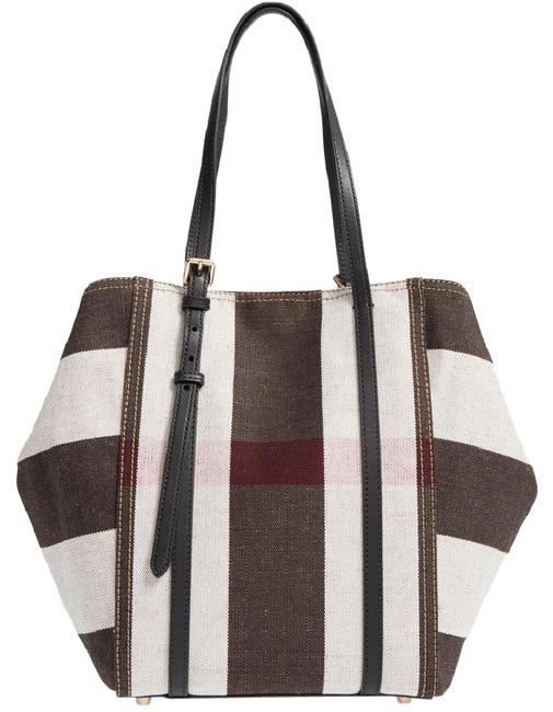 Burberry Medium Padstow Check Brown Canvas Tote