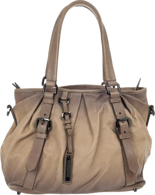 Burberry Medium Pleated Belge Leather Tote