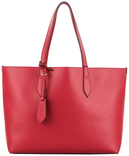 Burberry Medium Poppy Red Reversible Leather Tote