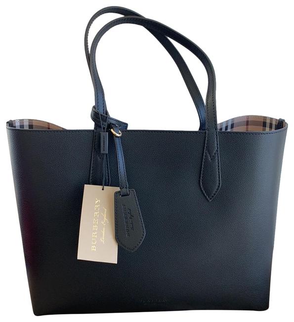 Burberry Medium Reversible Brit Black Leather Tote
