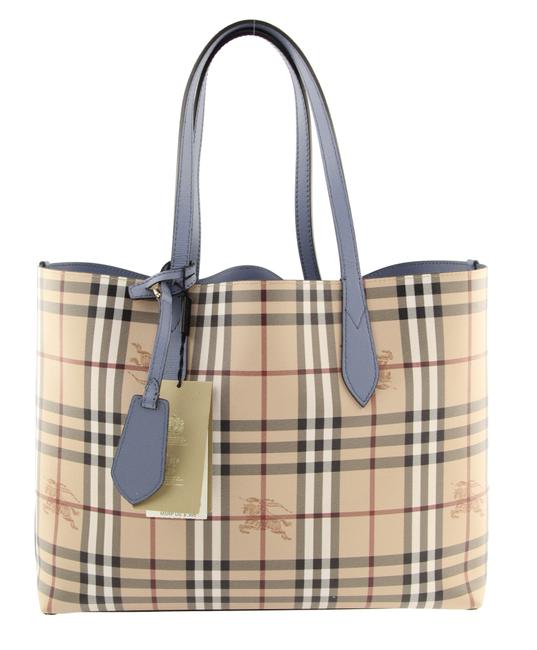 Burberry Medium Reversible Haymarket Check Canvas Tote