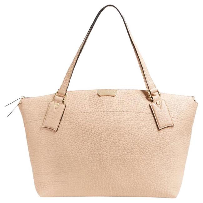 Burberry Medium Welburn Pale Apricot Leather Tote