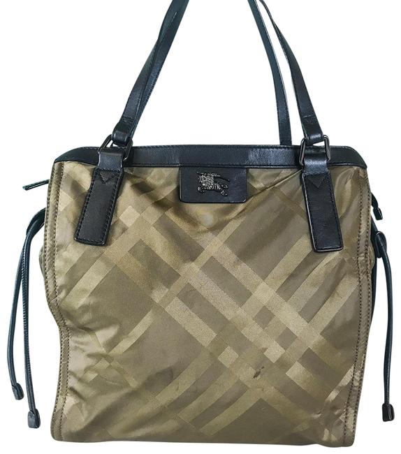 Burberry Metallic Brown Nylon Tote