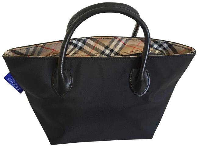 Burberry Mini Black Check Nylon Tote