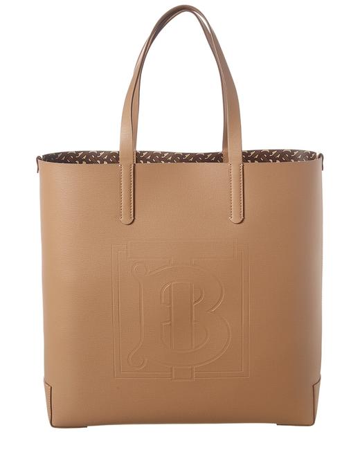 Burberry Monogram Embossed Leather Tote