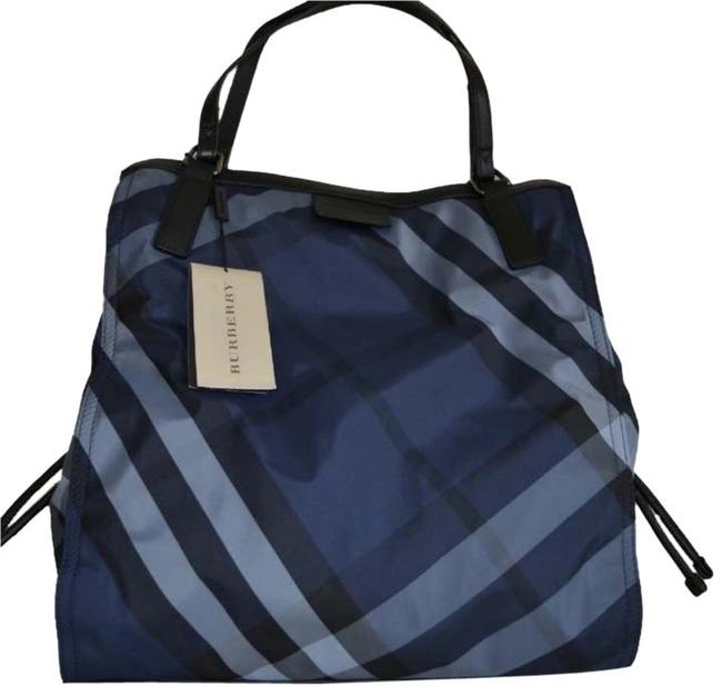 Burberry Navy Check Tote