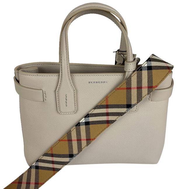 Burberry New Banner House Italian Beige Leather Tote