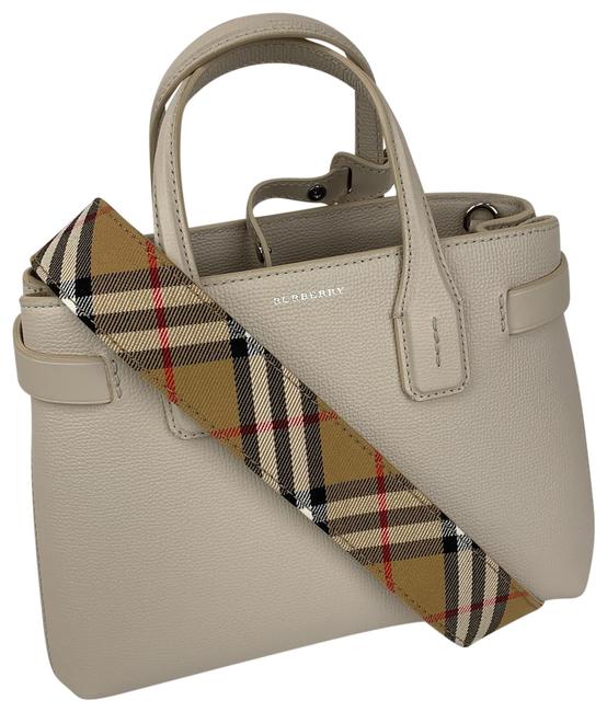 Burberry New Banner House Italian Cream Leather Tote