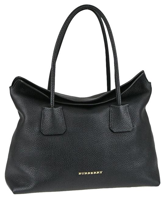 Burberry Bag New Baynard Grainy Black Calfskin Leather Tote