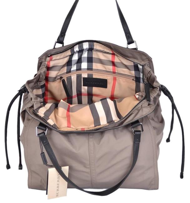 Burberry New Birch Nova Check Packable Purse Shopper Beige Nylon Tote