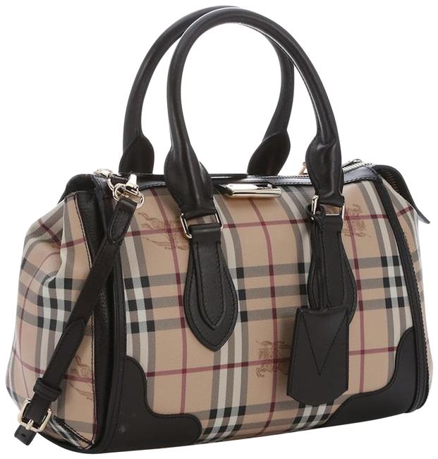 Burberry New Haymarket Check Gladstone Chocolate PvcLeather Tote
