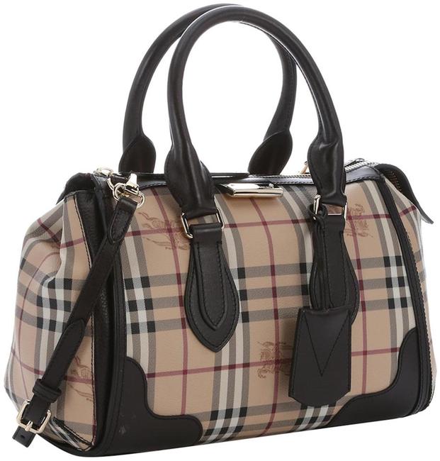 Burberry New Haymarket Check Gladstone Womens Chocolate PvcLeather Tote