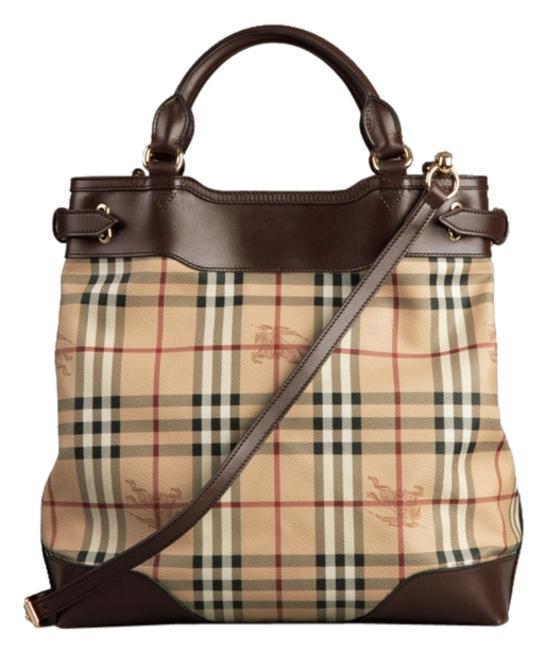 Burberry Bag New Large Haymarket Check Chocolate Tote