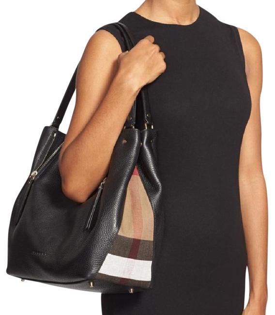 Burberry New Medium Maidstone Black Leather Tote