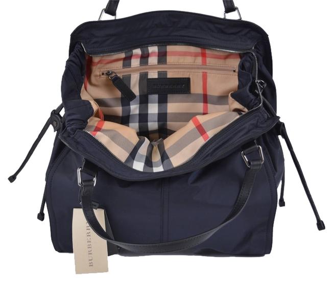 Burberry New Navy Nova Check Purse Blue Nylon Tote