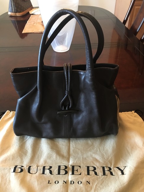 Burberry No Dark Brown Leather Tote