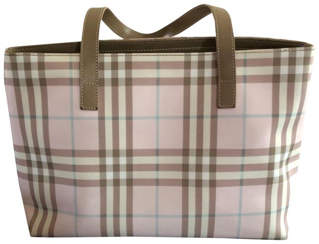 Burberry Nova Check Baby Pink Canvas Tote