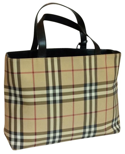 Burberry Bag Nova Check Beige Plaid Pvc Tote