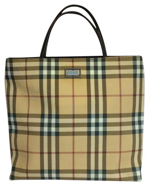 Burberry Bag Nova Check Biege Pvc Tote