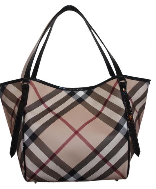 Burberry Bag Nova Check Canterbury Khaki Pvc Tote
