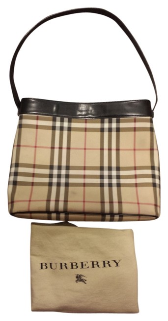 Burberry Nova Check CanvasLeather Tote