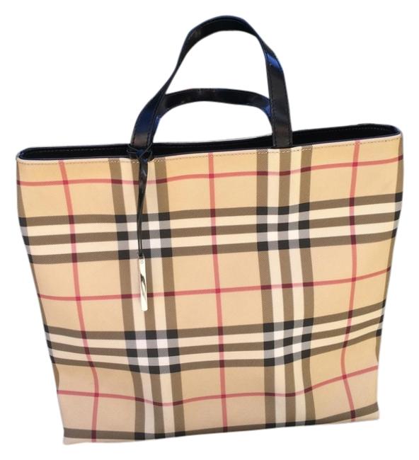 Burberry Nova Check Coated Canvas Tote