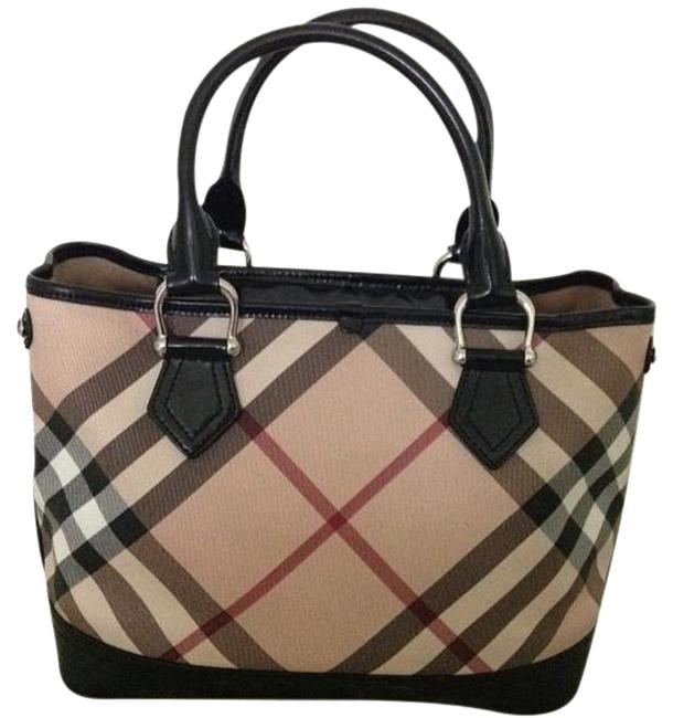 Burberry Nova Check Hangbag Leather Tote