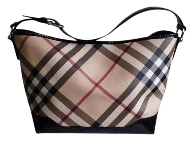 Burberry Nova Check Leather Tote