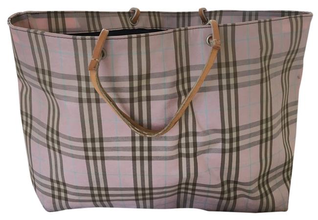 Burberry Nova Check Pink Tote