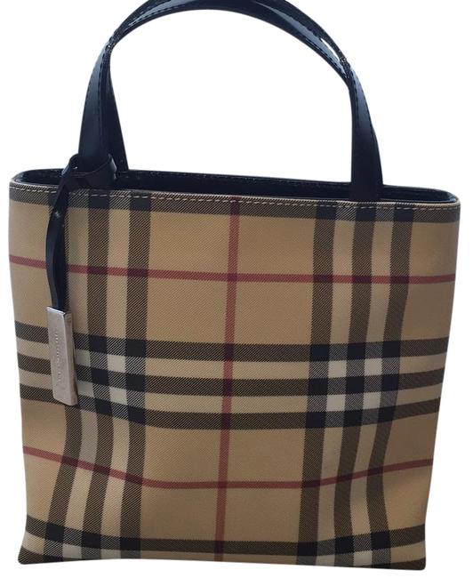 Burberry Nova Check Small Beige Plaid Tote
