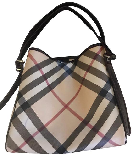 Burberry Nova Check Small Canterbury Black Pvc Tote