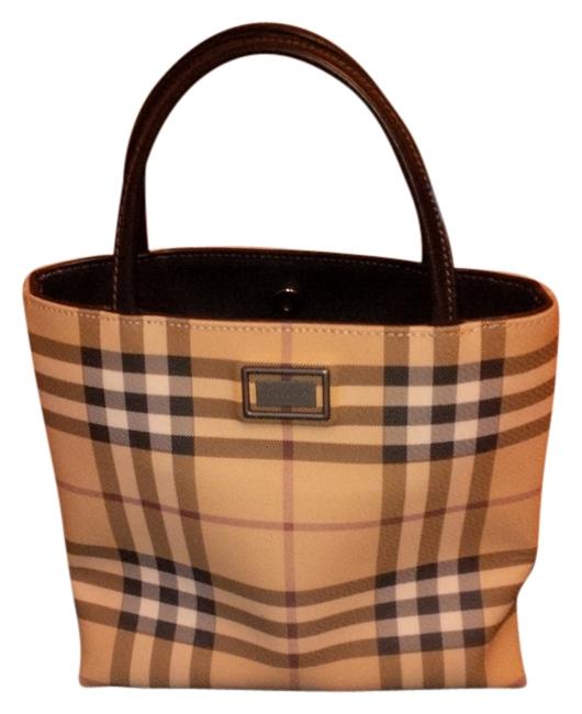 Burberry Nova Check Small Plaid Tote