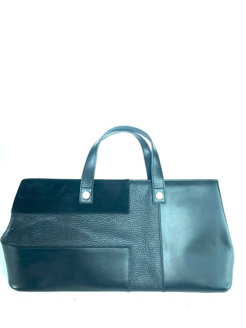 Burberry Nova Long 12bur626 Black Leather Tote