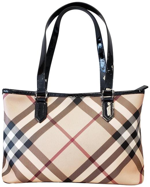 Burberry Nova Regent SupernovaBlack Coated Canvas Tote
