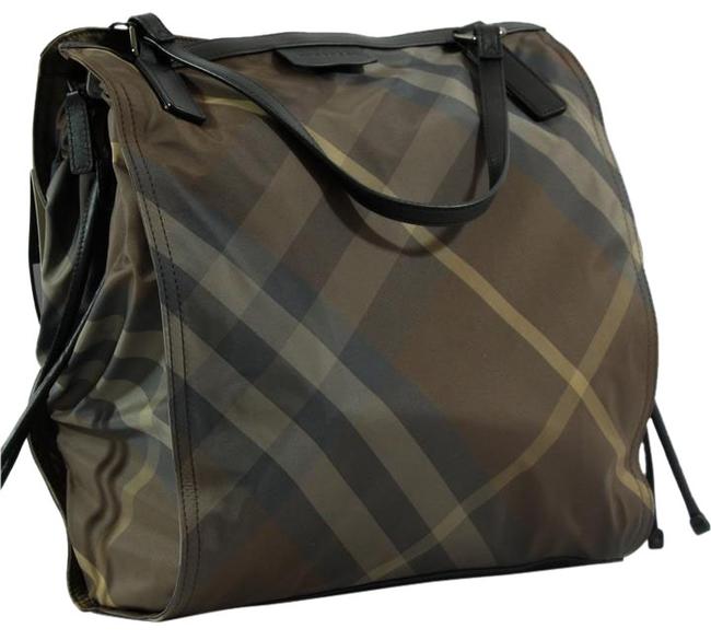 Burberry Novacheck Buckleigh Birch Grey Packable Nylon Tote